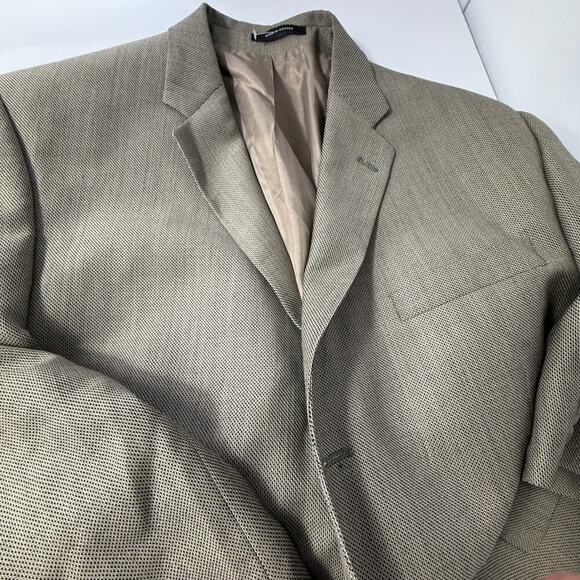 Vintage 90s Calvin Klein Blazer Men's Sz 34 Gray, Two-Button Blazer 46L Timeless - Picture 2 of 8